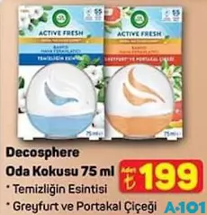 AİR WİCK DECOSPHERE ODA KOKUSU 75 ML fiyat ve kampanya bilgisi